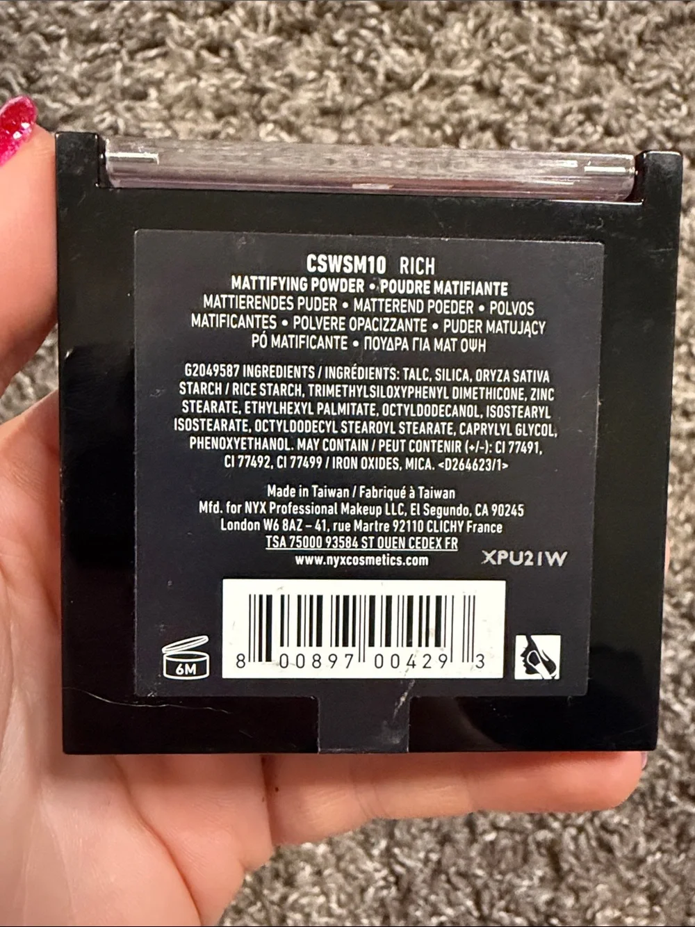 NYX Can't Stop Won't Stop Mattifying Powder -Rich